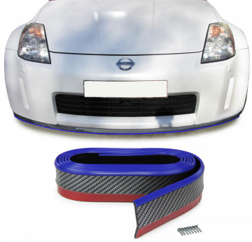 Lip / Spoiler Universal | Carbono / azul