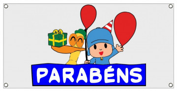 Lona de Aniversário - Parabéns Pocoyo