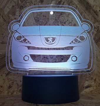 Moldura / Candeeiro com luz de presença - Peugeot 207
