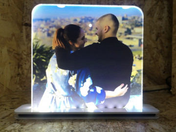 Moldura iluminada / Candeeiro de presença. Foto de Cliente