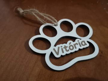Pata para árvore de Natal com nome - MDF