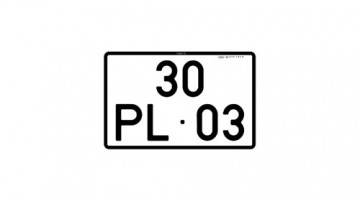 Placa de Matrícula Quadrada Acrílica 22x14 - Moto