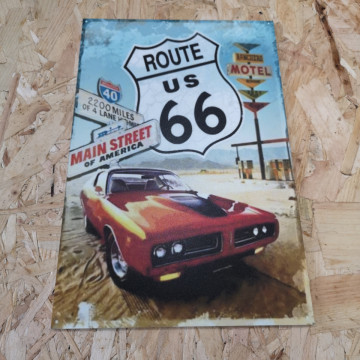 Placa Decorativa em PVC - Route 66