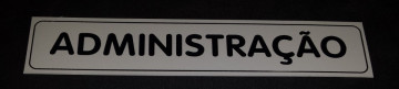 Placa PVC - Administração