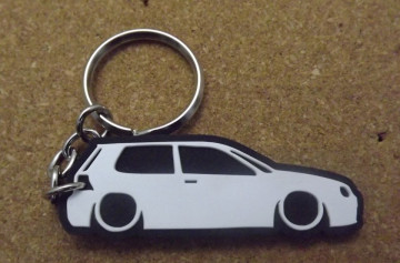 Porta Chaves com silhueta de Volkswagen Golf IV / MKIV - 3 Portas