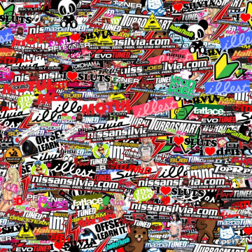 Sticker Bomb - JDM HellaFlush - 48x48cm