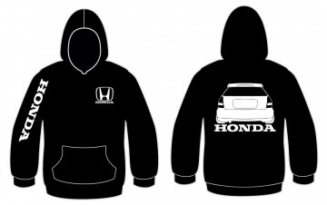 Sweatshirt com capuz para Honda Civic EK traseira