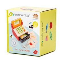 Casă de marcat , din lemn premium - Till with Money - Tender Leaf Toys