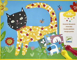 Set creativ 4 planse -Bebe deseneaza cu buline,Djeco