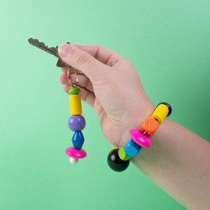 Playbox Margele lemn culori mixt