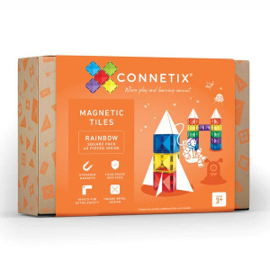 Set de constructie magnetic, Connetix Magnetic Tiles, Square Pack 40 piese