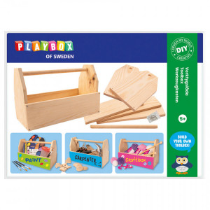 Playbox Craft - trusa de scule - lemn natur