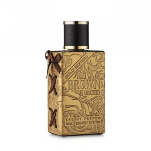 Brown Orchid Gold Edition Fragrance World apa de parfum arabesc 80 ml Sticla Profil