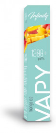 VAPY INFINITI 1200 puffuri - Mango Ice effect