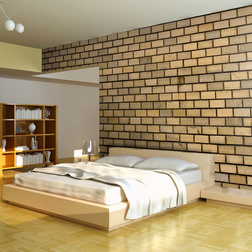 Fotótapéta - Brick wall in beige color