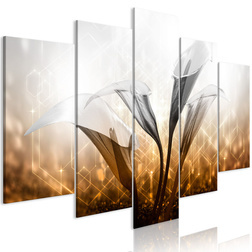 Kép - Floral Quartet (5 Parts) Wide Golden