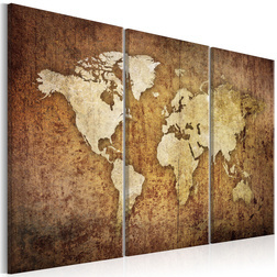 Kép - World Map: Brown Texture