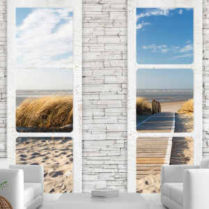 Öntapadó fotótapéta - Beach: view from the window