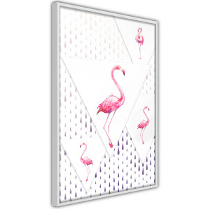 Plakát - Flamingos and Triangles