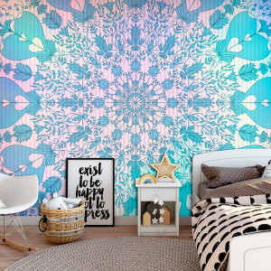 Öntapadó fotótapéta - Girly Mandala (Blue)