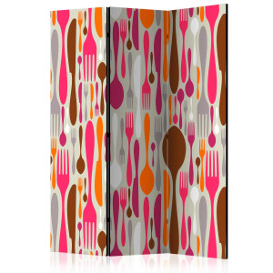 Paraván - Cutlery - pink and violet [Room Dividers]