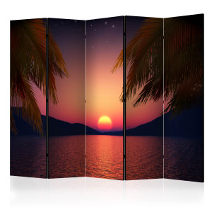 Paraván - Romantic evening on the beach II [Room Dividers]