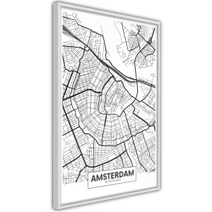 Plakát - City map: Amsterdam