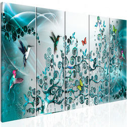 Kép - Hummingbirds Dance (5 Parts) Turquoise Narrow