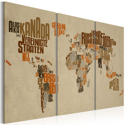 Kép - Map of the World (német nyelven) - triptych
