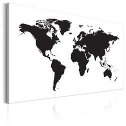 Kép - World Map: Black & White Elegance