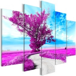Kép - Tree near the Road (5 Parts) Violet