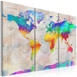 Kép - World Map: Rainbow Gradient