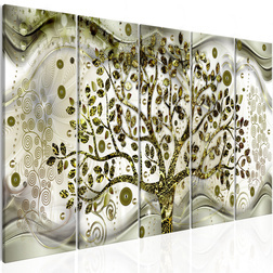Kép - Tree and Waves (5 Parts) Green
