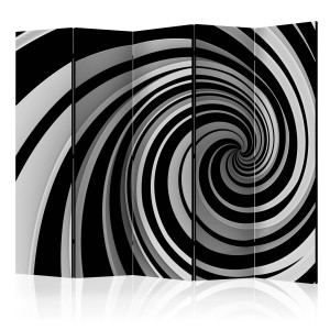Paraván - Black and white swirl II [Room Dividers]