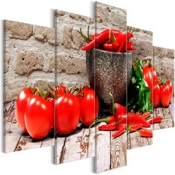 Kép - Red Vegetables (5 Parts) Brick Wide