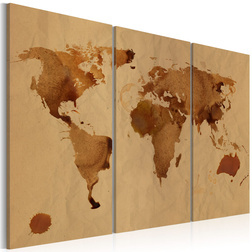 Kép - The World festett kávé - triptych