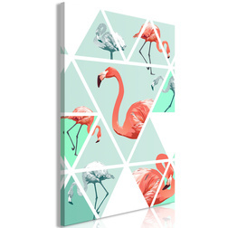 Kép - Geometric Flamingos (1 Part) Vertical