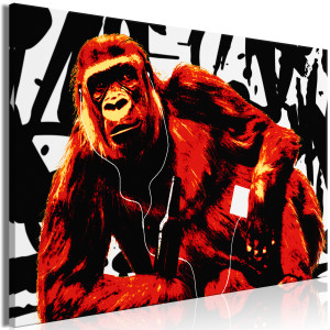 Kép - Pop Art Monkey (1 Part) Narrow Red