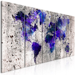 Kép - World Map: Ink Blots (5 Parts) Narrow