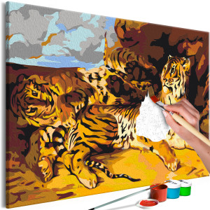 Kifestő - Young Tiger With Mother
