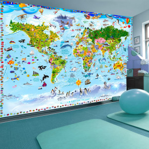 Öntapadó fotótapéta - World Map for Kids