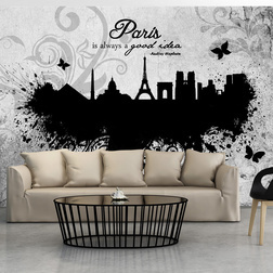 Fotótapéta - Paris is always a good idea - black and white