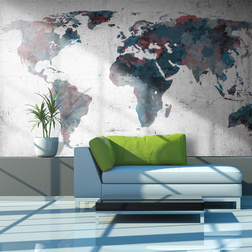 Fotótapéta - World map on the wall