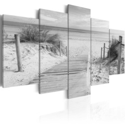 Kép - Morning on the beach - black and white