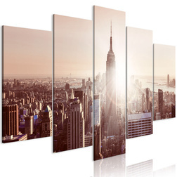 Kép - Sun over Manhattan (5 Parts) Wide Brown