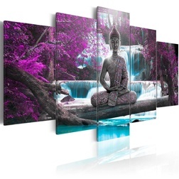 Kép - Waterfall and Buddha