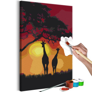 Kifestő - Giraffes and Sunset