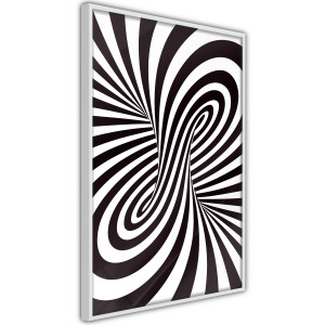 Plakát - Black and White Swirl