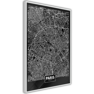 Plakát - City Map: Paris (Dark)