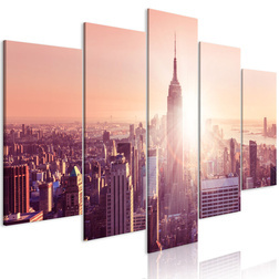 Kép - Sun over Manhattan (5 Parts) Wide Orange